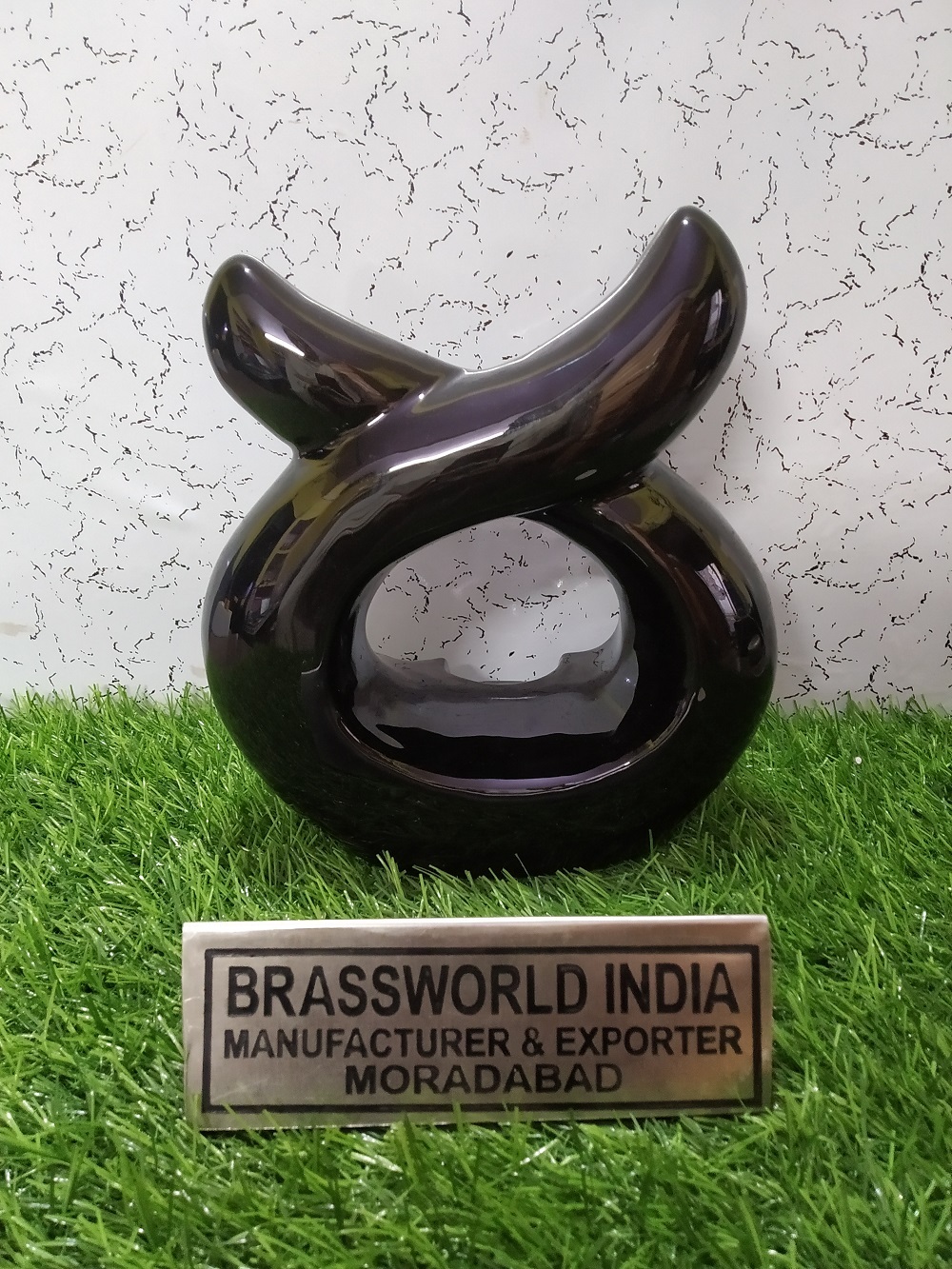 Brass Black Tear Drop Cremation Urn For Human Ashes Funeral Supplies