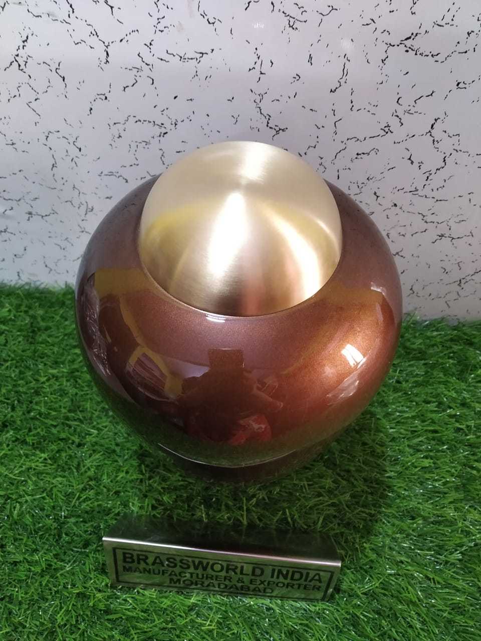 Brass Brown Adult Cremation Urn Funeral Supplies