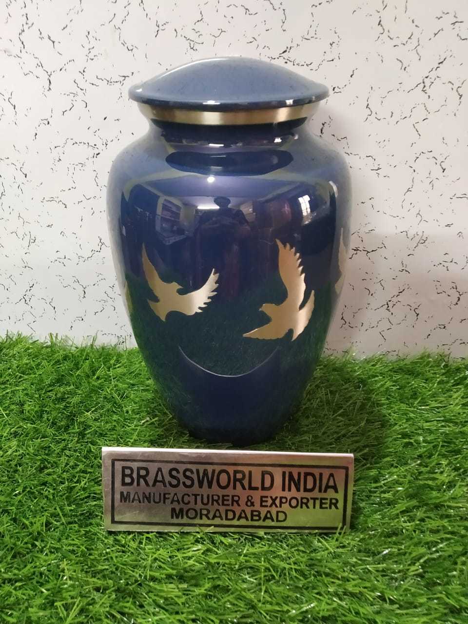 Brass Brown Adult Cremation Urn Funeral Supplies