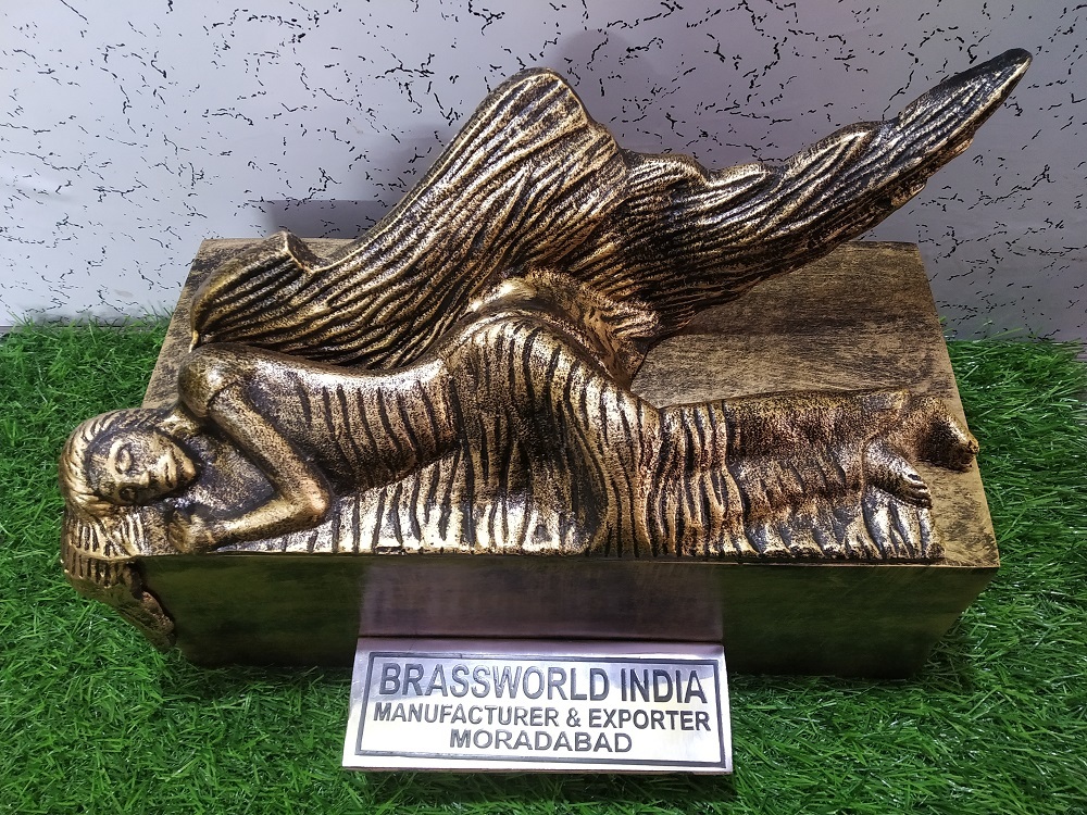 Brass Angel Box Cremation Urn Funeral Supplies