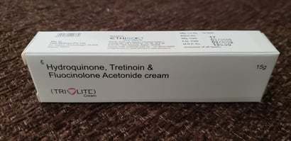 Hydroquinone, Tretinoin & Fluocinolone Acetonide Cream - 45g Tube, Dosage As Per Instruction | Recommended For Skin Brightening, Anti-aging And Complexion Improvement