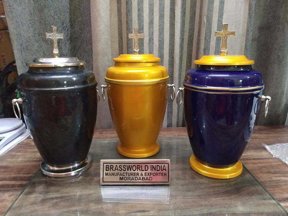 Multicolour Of Iron Cremation Urn Funeral Supplies