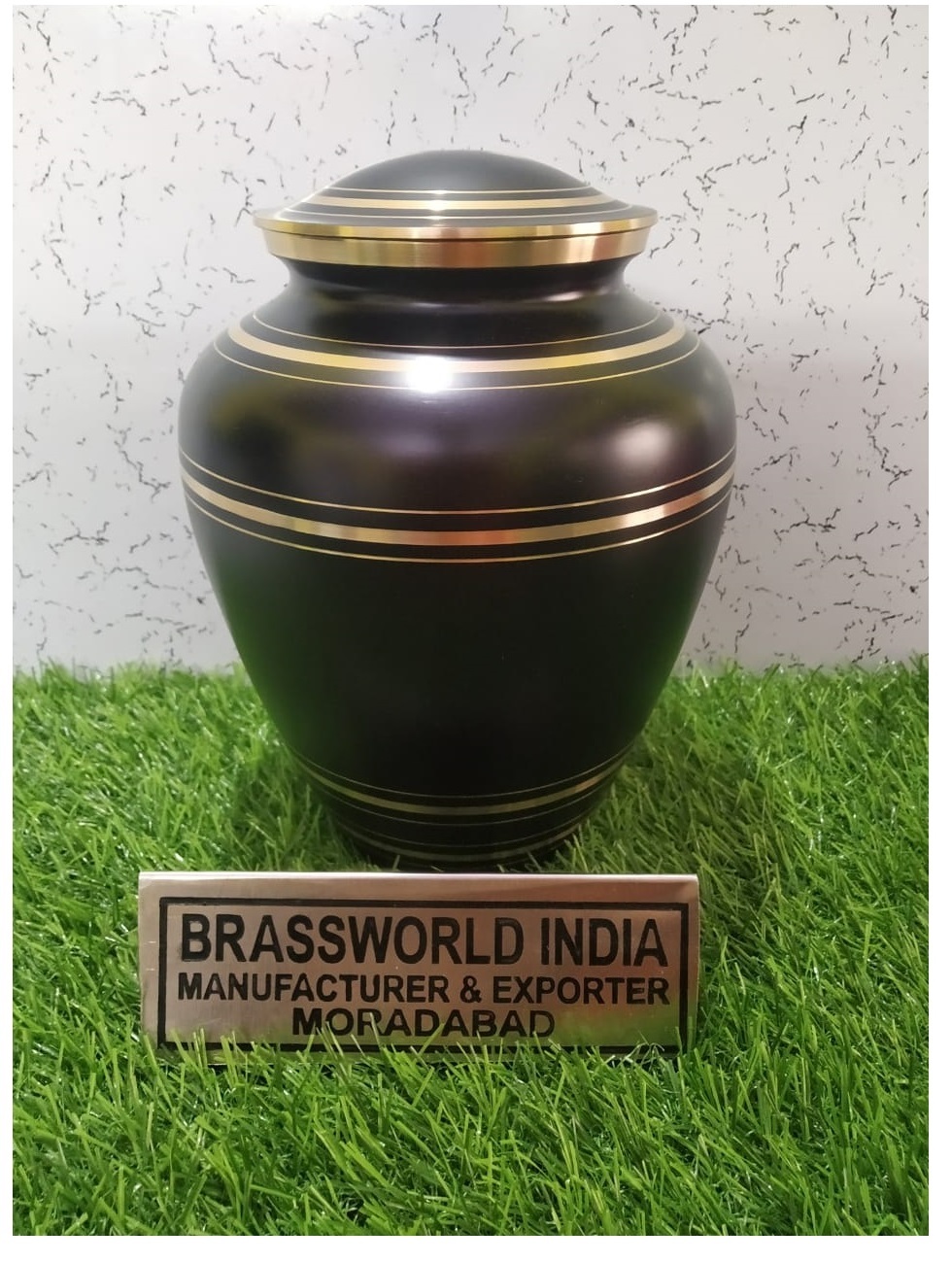 Aluminium Leaves Colourful Printed Urn Funeral Supplies