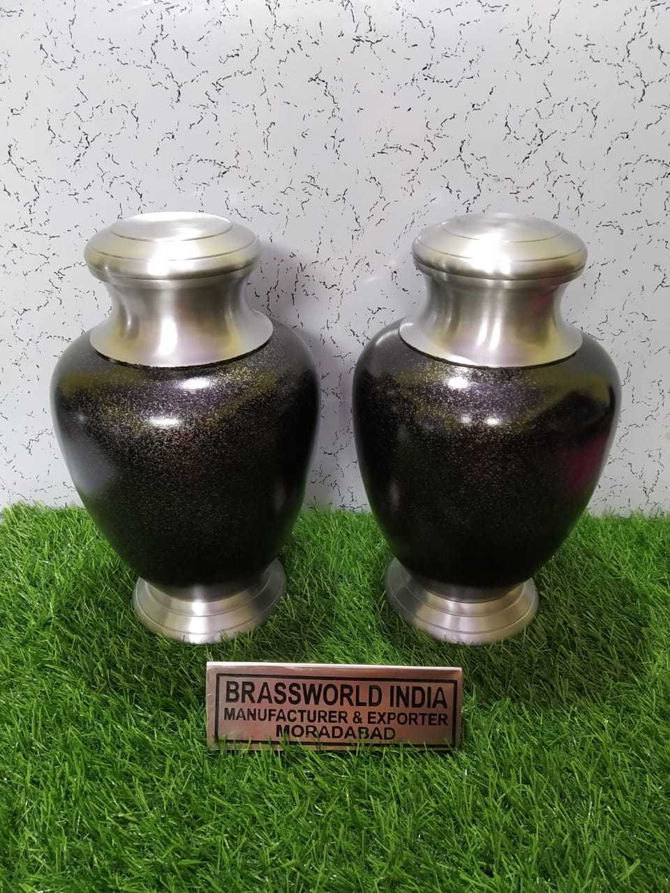 Aluminium Leaves Colourful Printed Urn Funeral Supplies