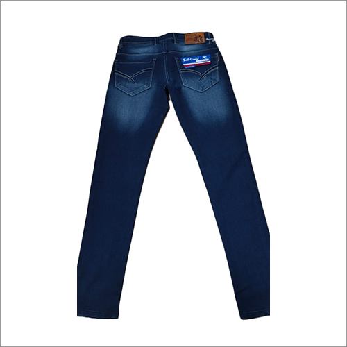 Mens Skinny Fit Faded Jeans - Denim, Blue | Breathable, No Fade, Washable, Suitable for All Seasons: Summer, Winter, Rainy, Spring