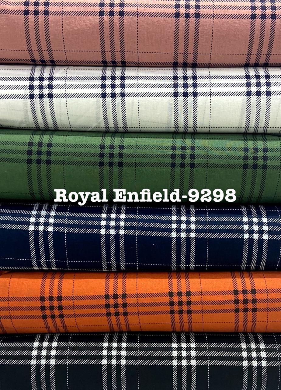 Multicolor Printed Shirting Fabric - Cotton Blend, 44" Width, 150 Gsm | Ideal For Royal Enfield Shirts And Apparel, Available In Multiple Colors And Patterns