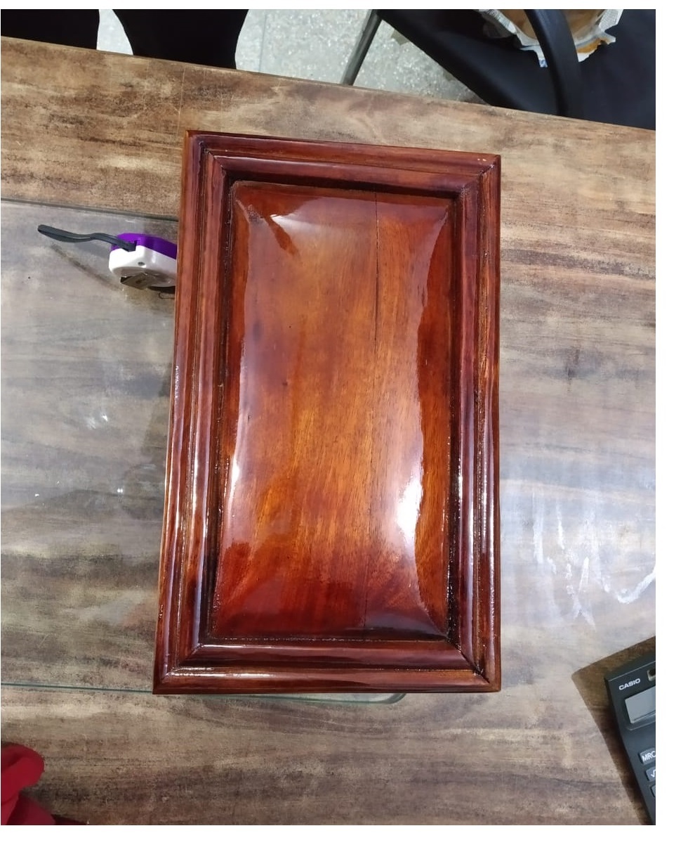 Black Box With Silver Leaf Urn Funeral Supplies