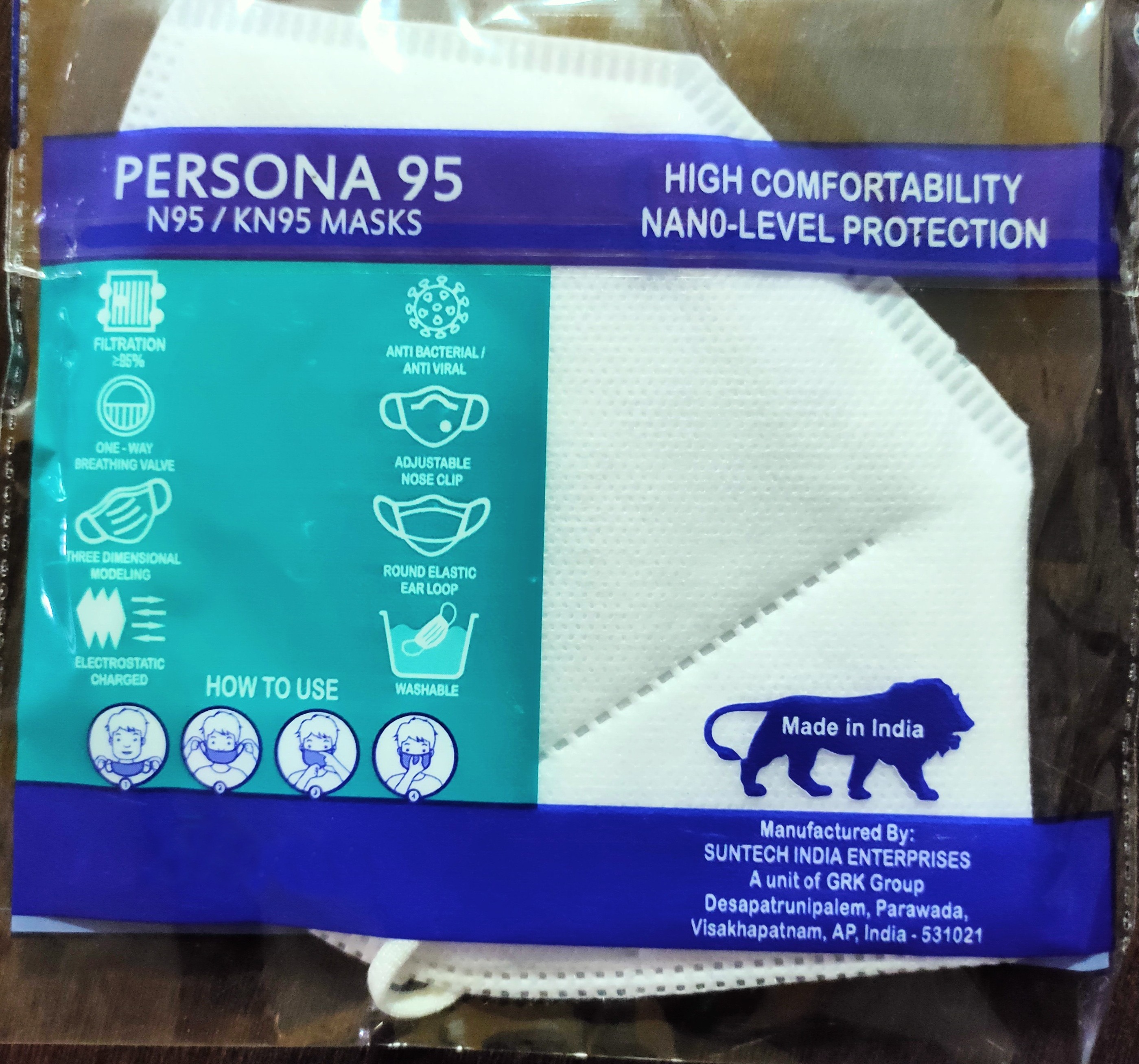 N95 Face Mask - Non-woven Fabric, 5-layer Protection | Reusable, Unisex, Available In White, Gray, And Orange