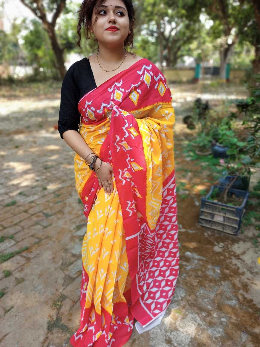 Molmol Saree - Cotton Silk, Light Pink Color | Lightweight, High Strength, Perfect For Party Wear