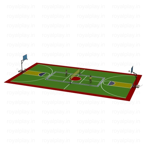 Basket Ball Court Flooring - Color: Multicolor