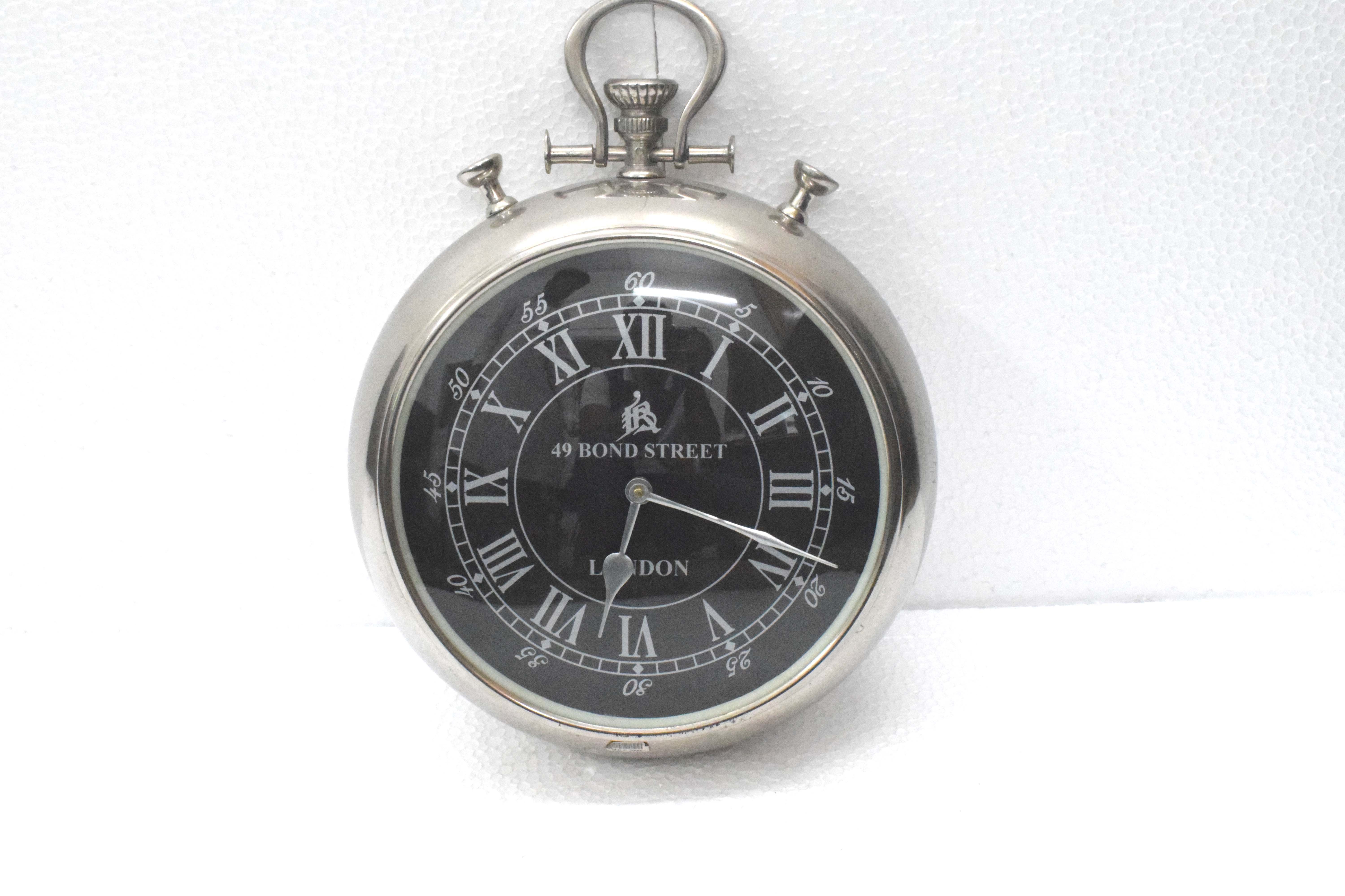 Nickel Finish Brass Decorative Wall Clock