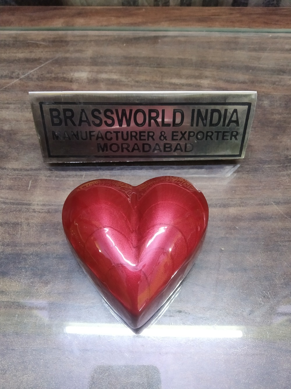 Brass Green Heart Keepsake Pet Paw Urn Funeral Supplies