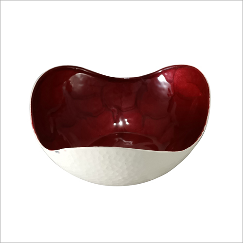 Red Mina Snack Bowl - Iron Metal, 5x5x2 Inches | Vibrant Red Color for Stylish Serving and Snacking