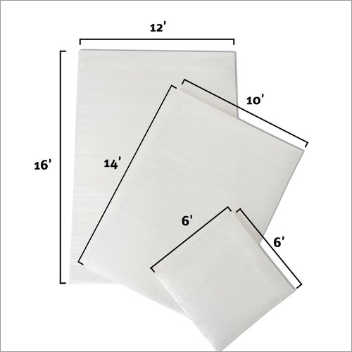 White Epe Foam Bag Length: 6 Inch (In)