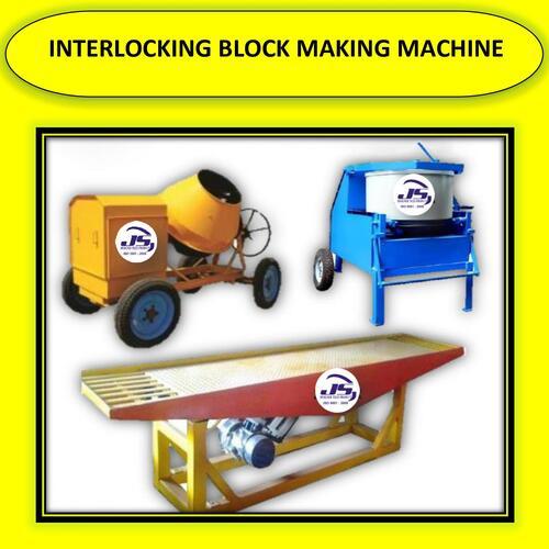 Interlocking Block Making Machine - Hydraulic Pressure, 2 HP 3 Phase Power | Automatic for Industrial Use, 1 Year Warranty