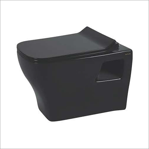 ब्रावो-ब्लैक ग्लॉसी डिज़ाइनर वॉल हंग बेसिन