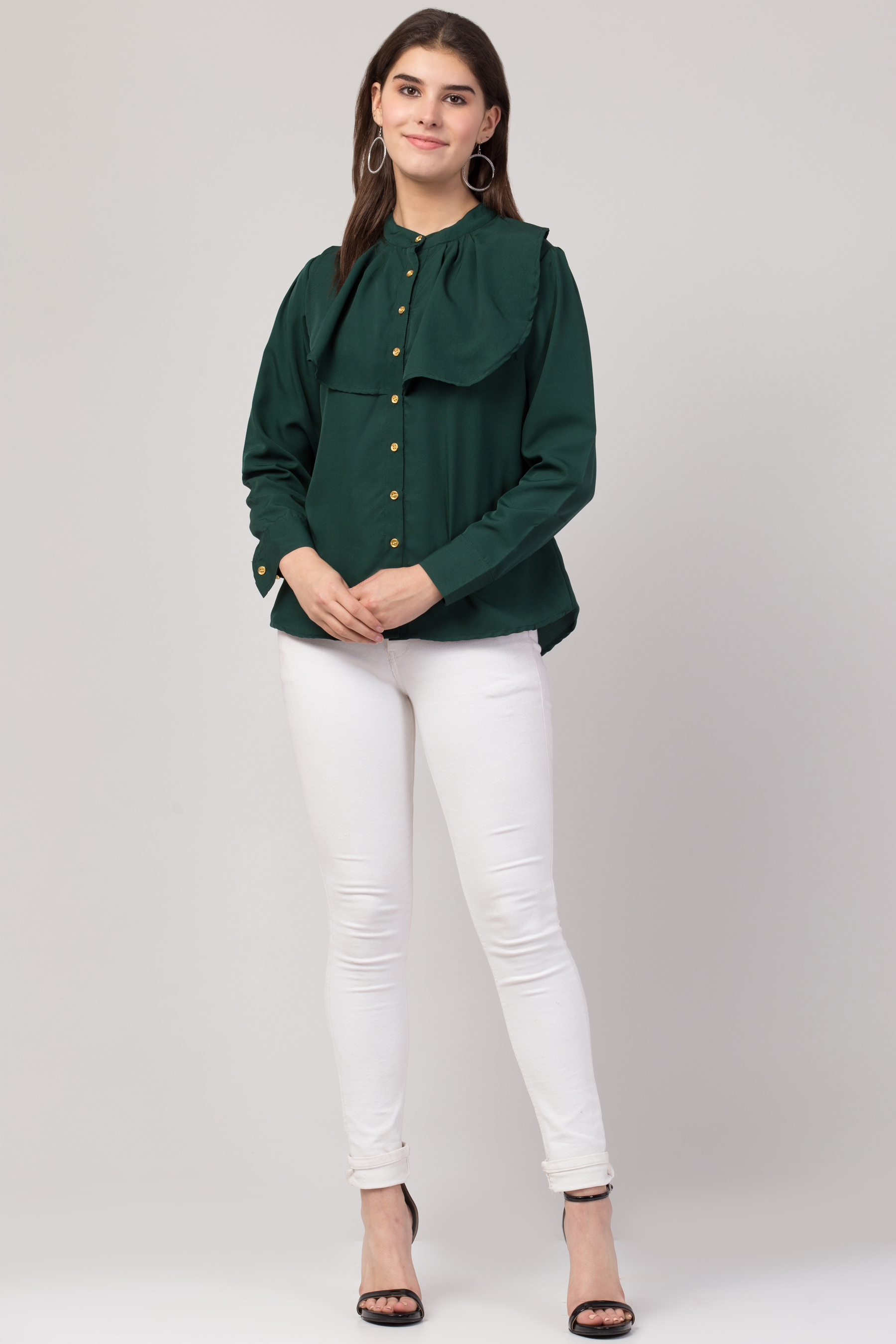Ladies Green Casual Top For Girls & Women