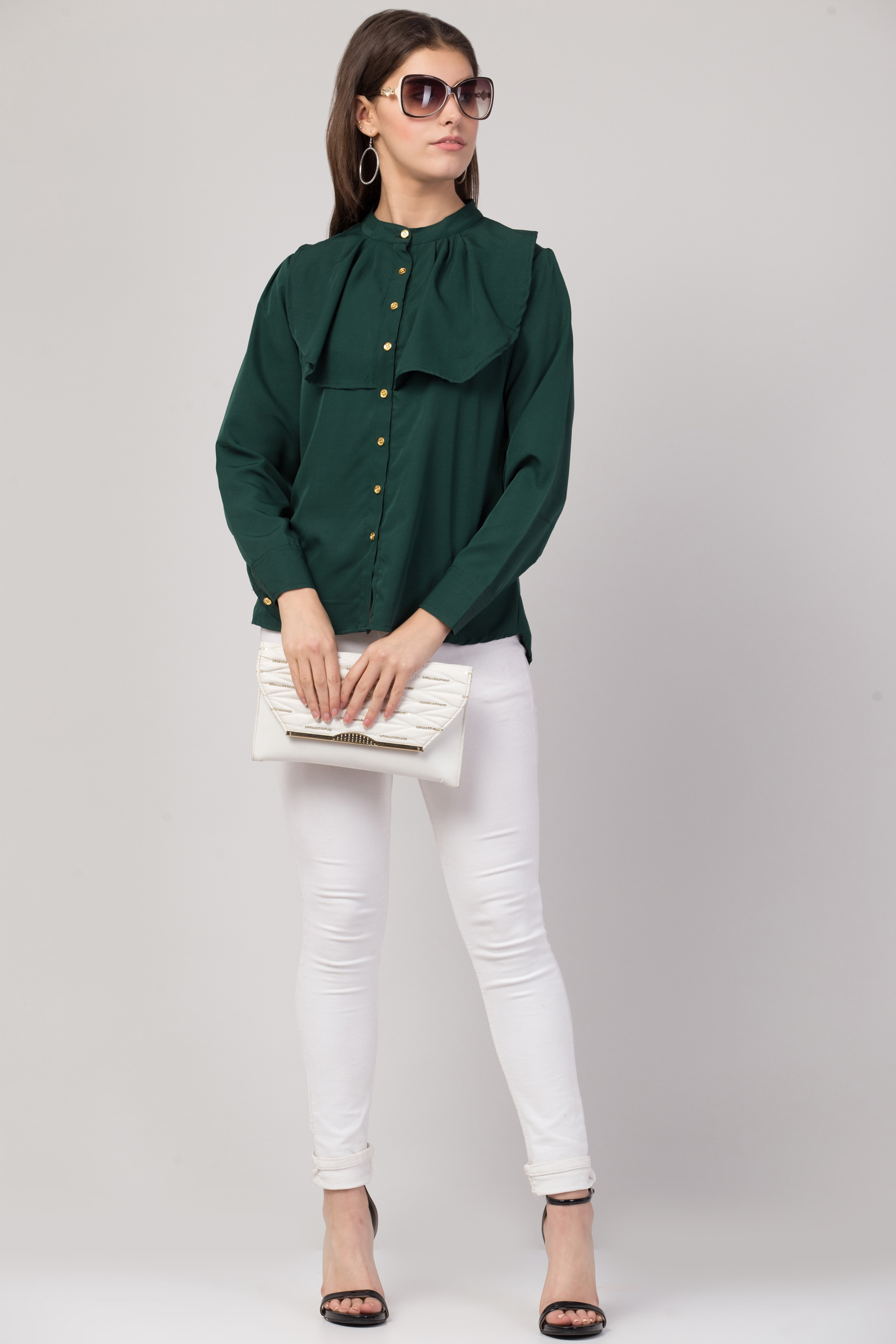 Ladies Green Casual Top For Girls & Women
