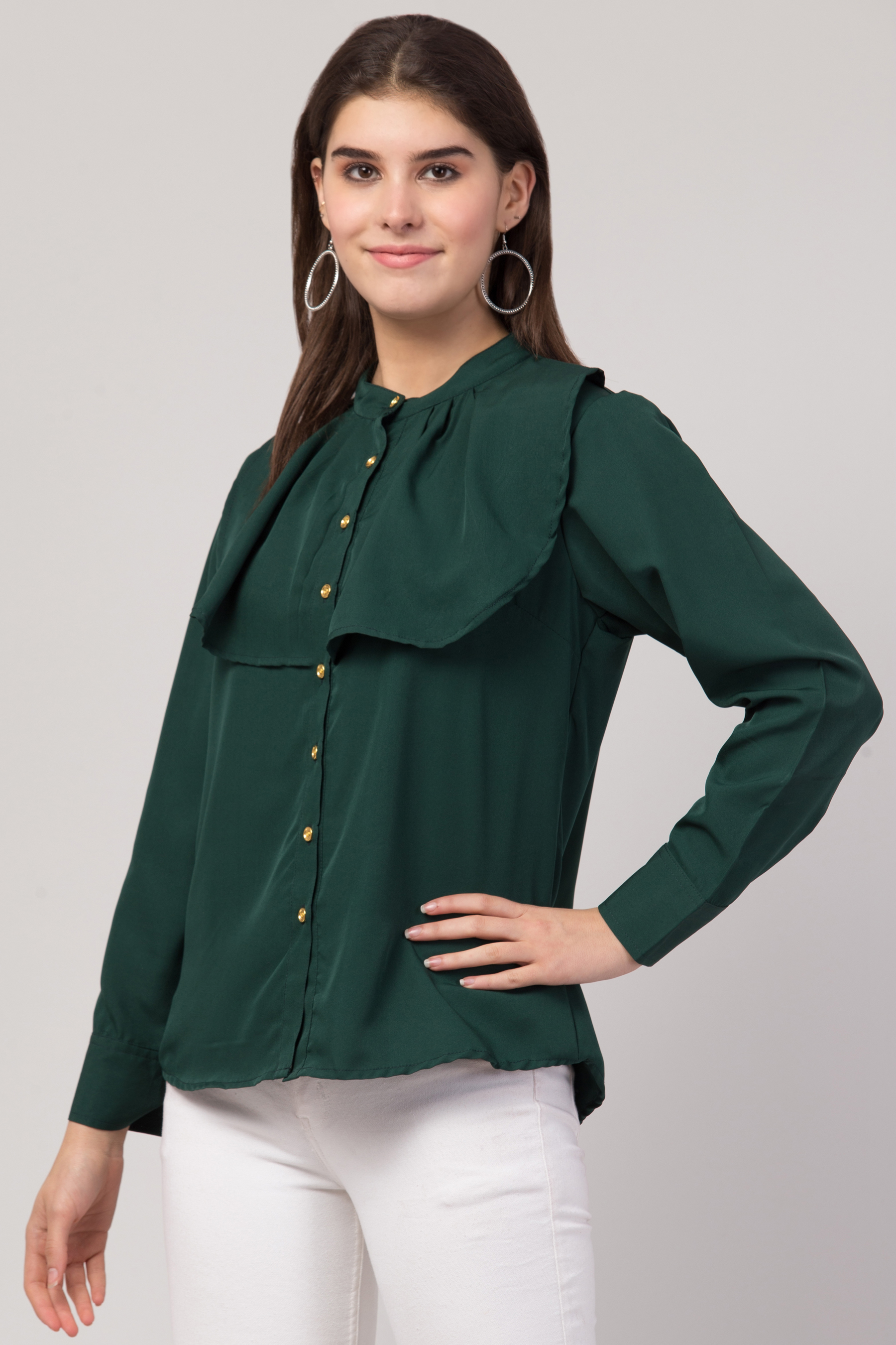 Ladies Green Casual Top For Girls & Women