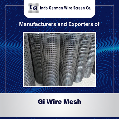 Gi Wire Mesh - Stainless Steel, Galvanized Surface Treatment, Square Hole Design | Welded Steel Wire Mesh, Industrial Usage