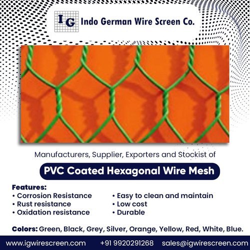 Sliver Pvc Coated Hexagonal Wire Mesh