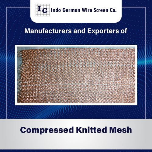 Brass Compressed Knitted Mesh