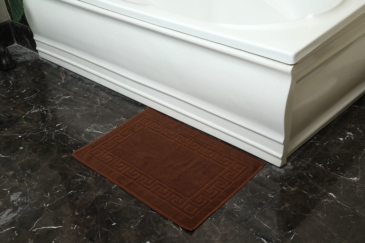 Divine Overseas - Cotton Bath Mat 20" X 30", Rectangle Shape, Solid Wine Color, Hand Washable, Soft And Comfortable