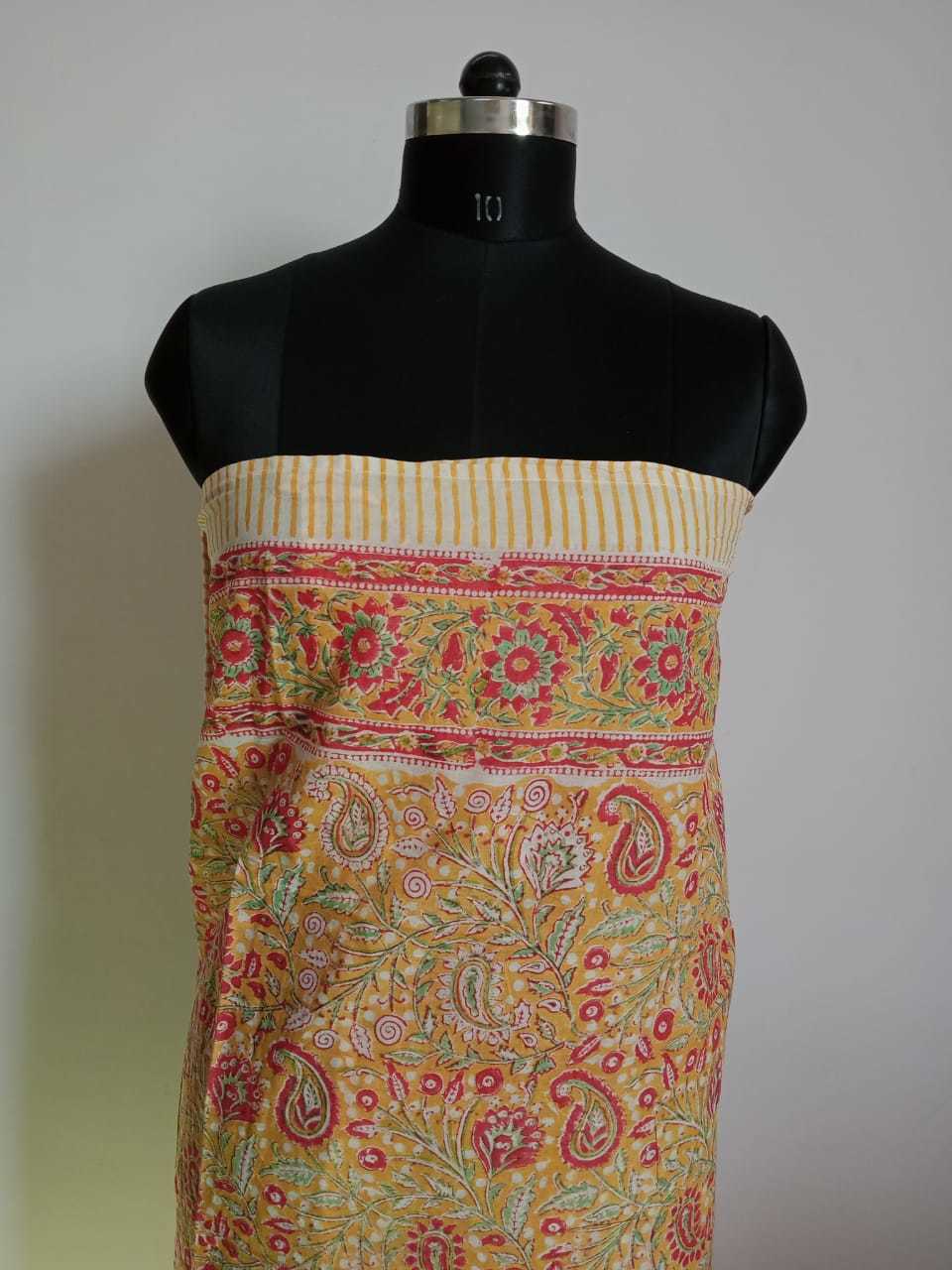 Hand Block Printed Cotton Sarong - 44x72 Inches | Handmade Design, All Colors, Women's Fashion Accessory
