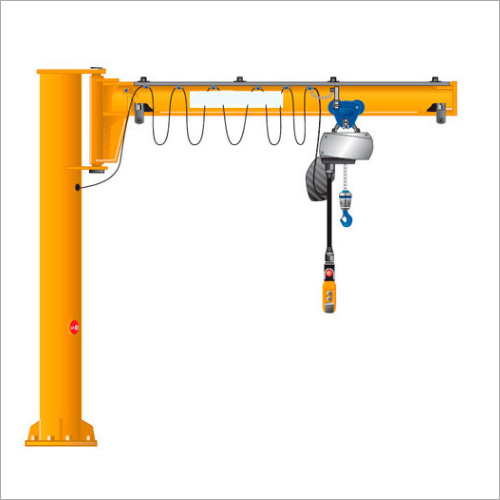 Pillar Mounted Jib Crane - 10 Ton Capacity, 5m Span, 6m Lift Height, 380V/415V, Three Phase | Energy Efficient, CE Certified, Flexible Operation, Accurate Dimensions