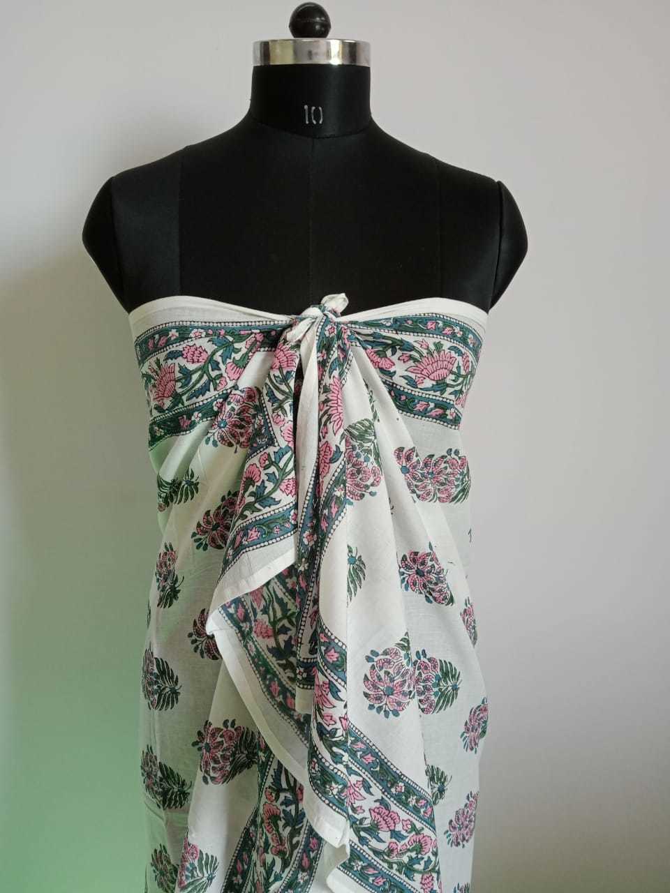 All Color Pure Cotton Hand Block Printed Sarong