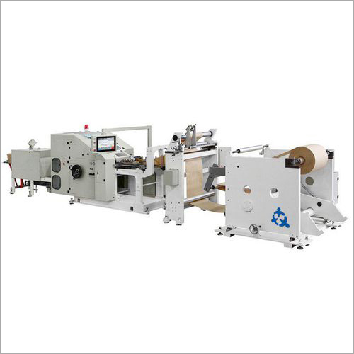 Fully Automatic Paper Bag Making Machines - Stainless Steel, 10m x 3m x 2m | 30kW Power, 100 Bags/Min Speed, PLC Control System