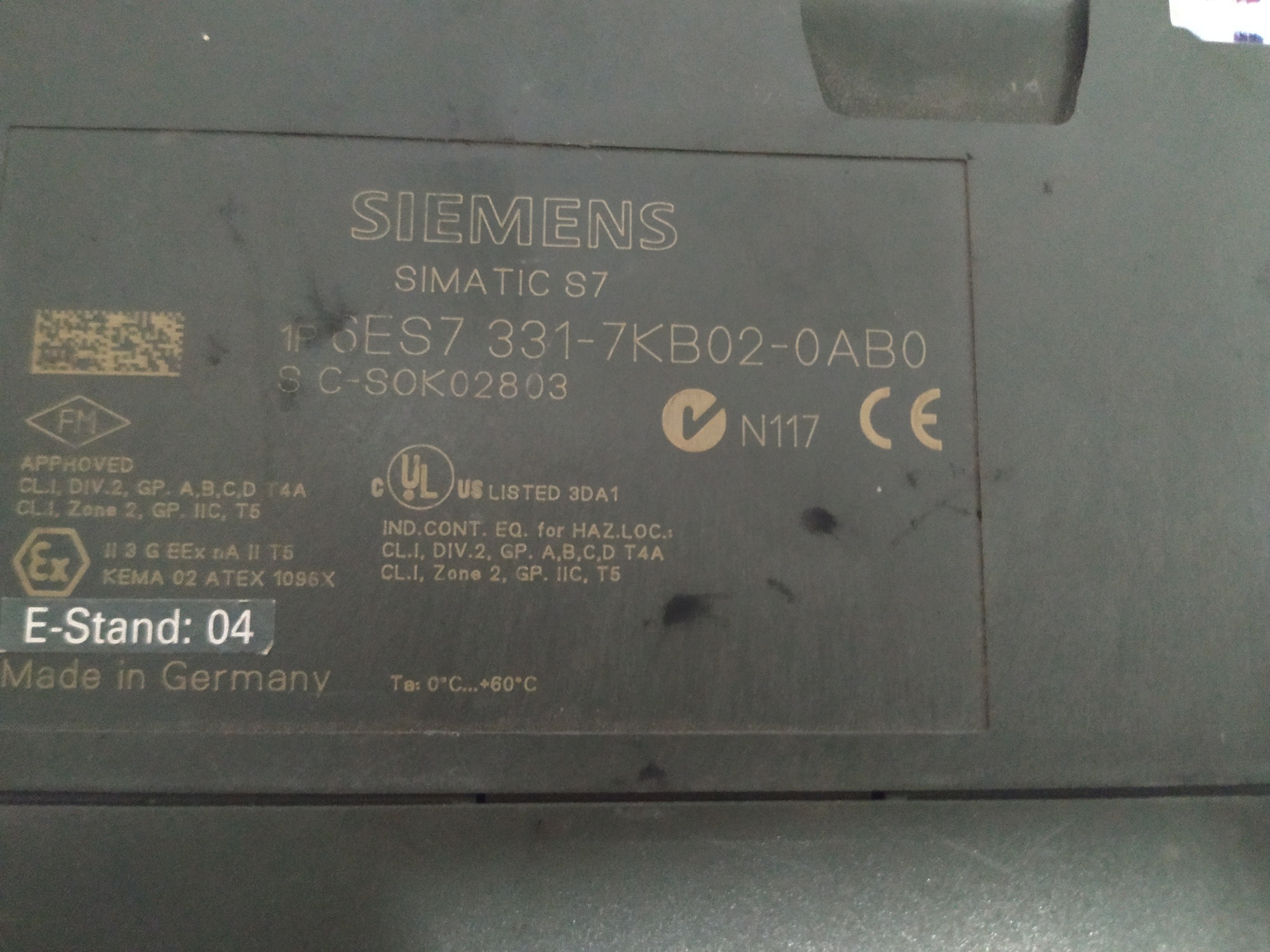 Siemens Analog Input Module 6es7 33-7kb02-0ab0