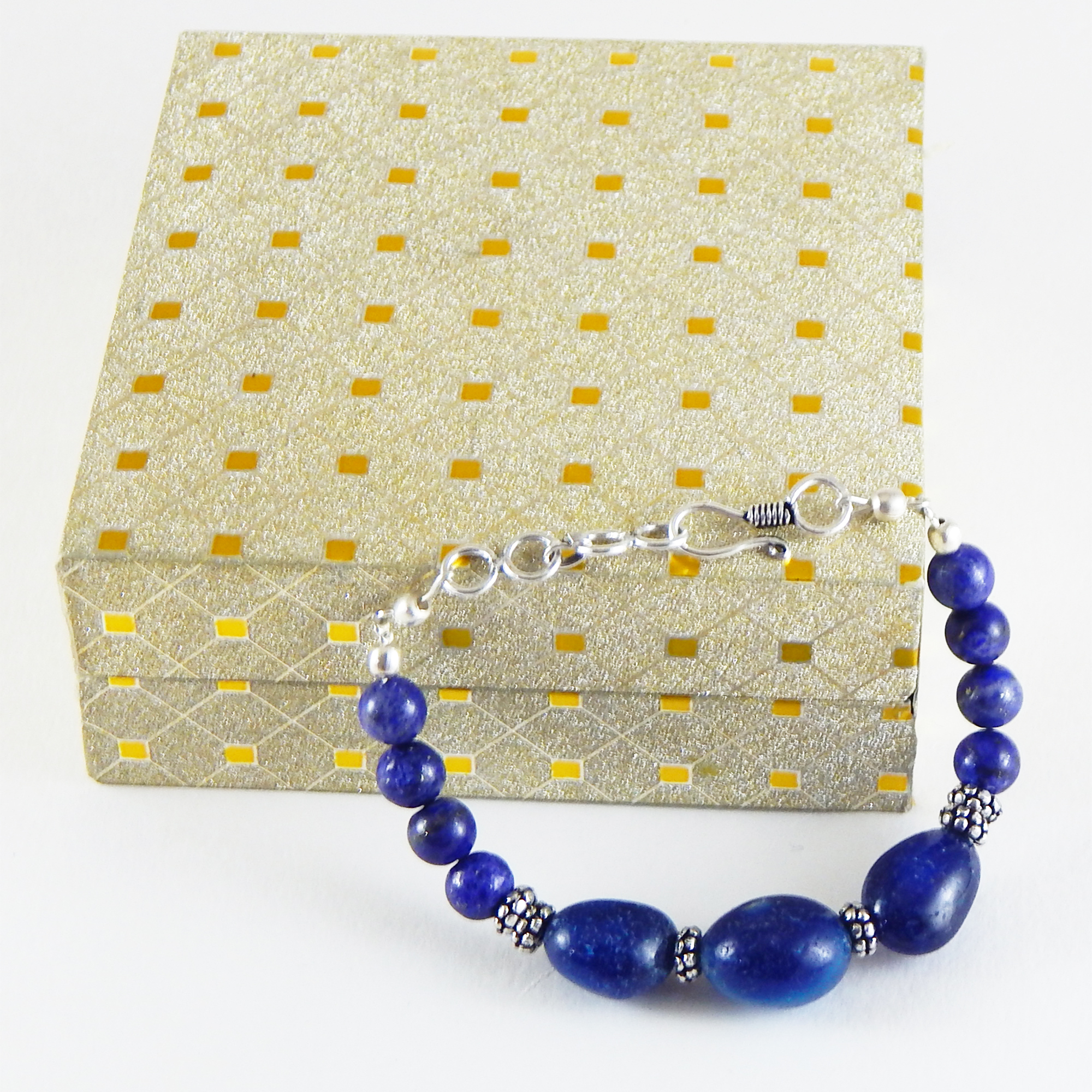Fashion Gemstone Lapis Lazuli Third Eye Chakra Bracelet