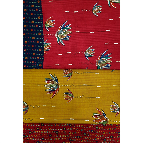 वॉशेबल विस्कोस चंदेरी प्रिंट्स फ़ैब्रिक