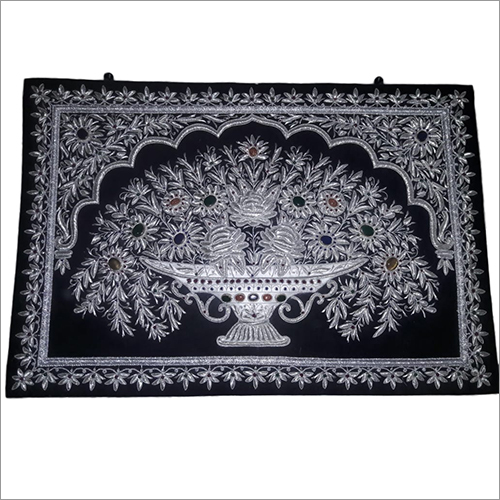 Silver Zari Jewel Carpet Flower Backing Material: Lining