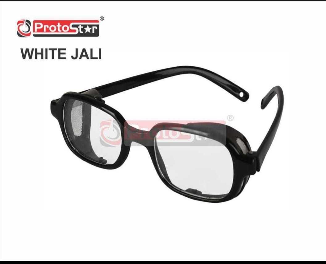 White Safety Goggles - Pvc Material, Clear Hard Coat Lens, Transparent Temples | Ansi Z87.1-2010 Compliant, Waterproof, 1-year Warranty