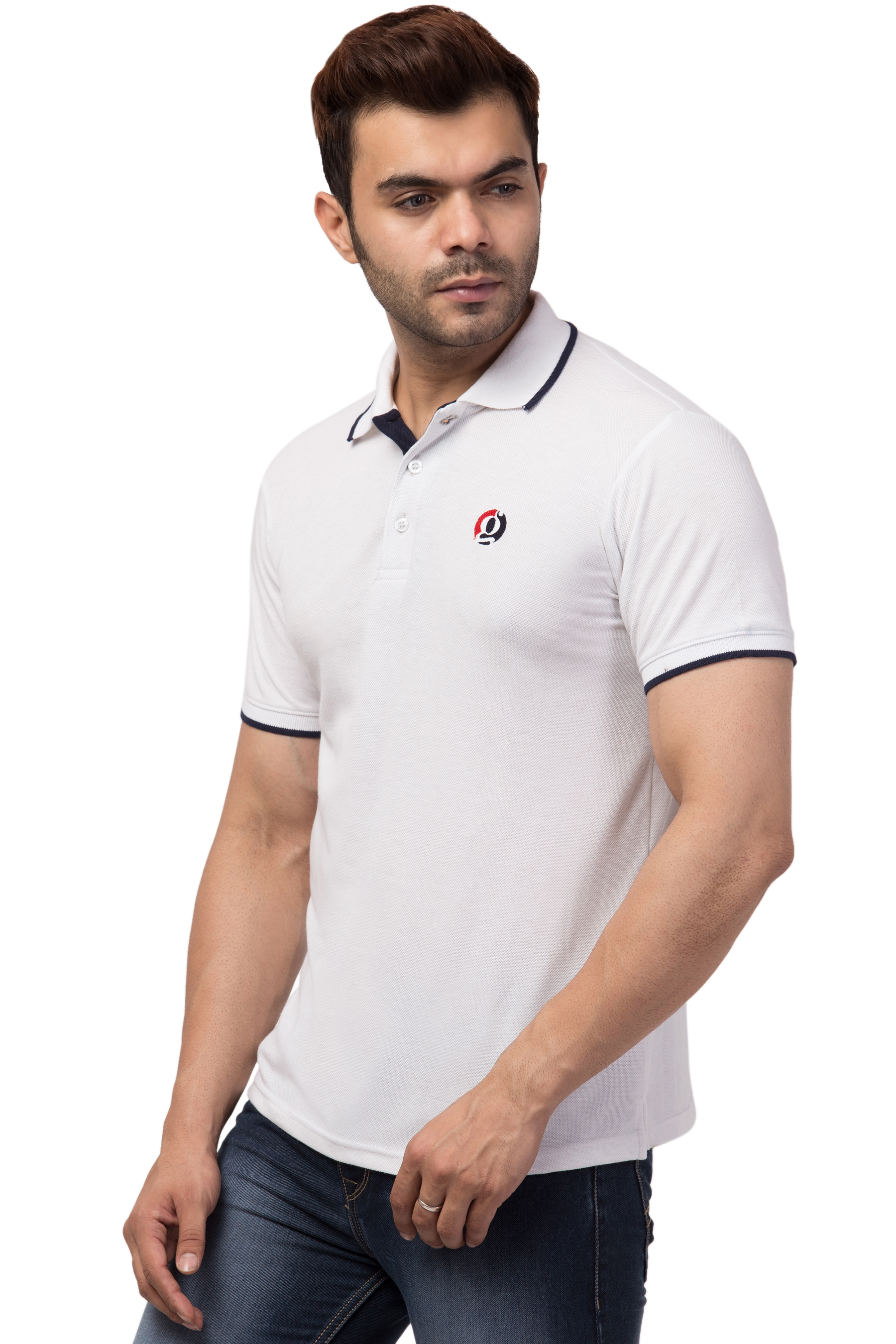 Men Collared Neck Polo T Shirt