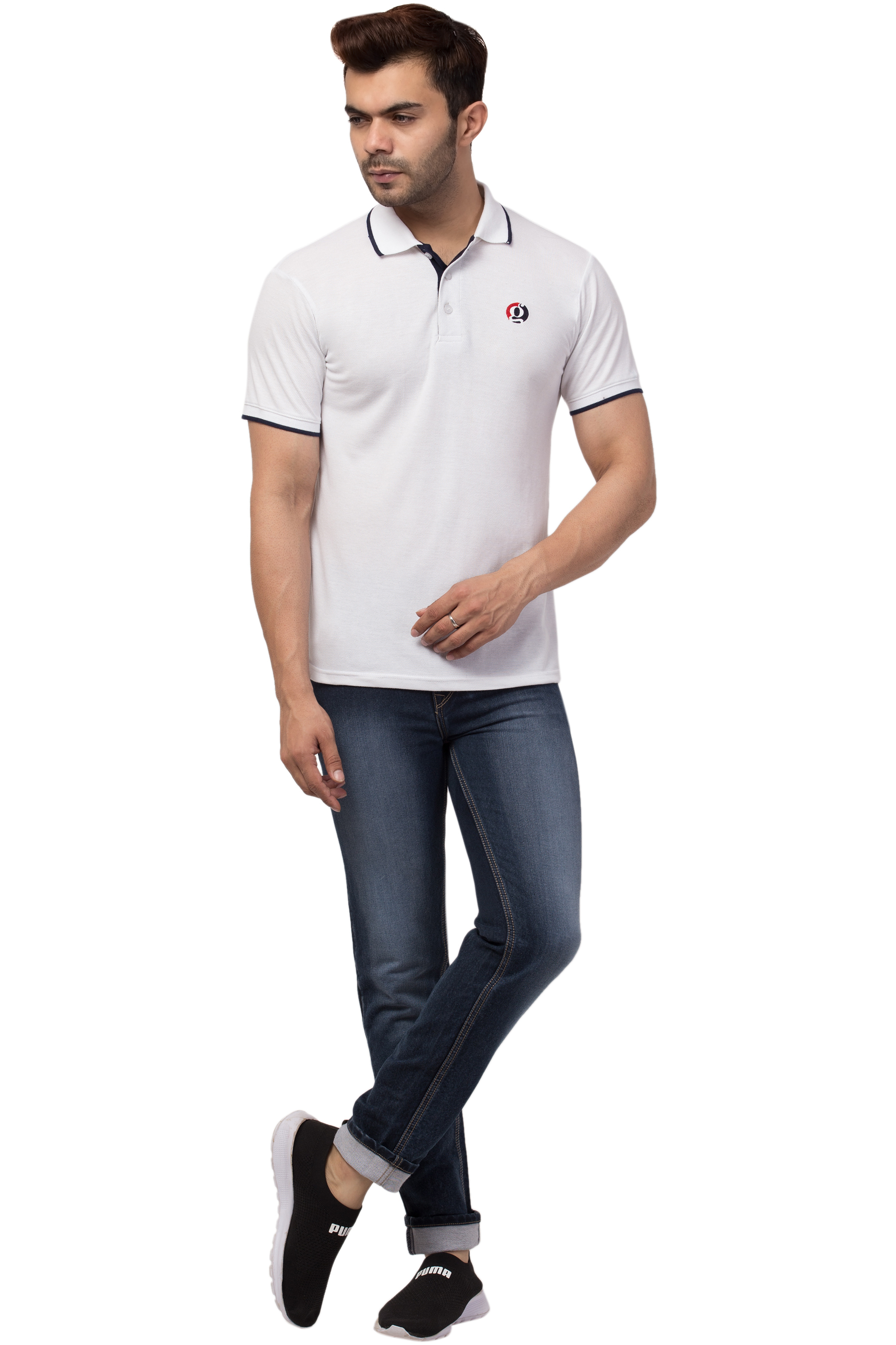 Men Collared Neck Polo T Shirt