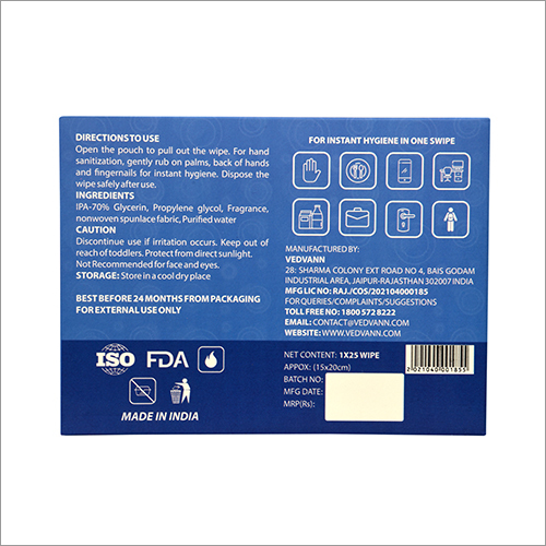 Instant Sanitizing Wipes Age Group: Suitable For All Ages