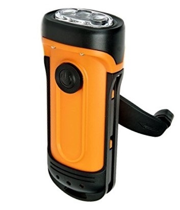 Realbuy Waterproof Dynamo Led Torch - High Grade Abs, Yellow Color, 6500k Cool Daylight | 3 Operating Modes, Battery-free Crank Charging, 100% Shock Proof, Unbreakable Design