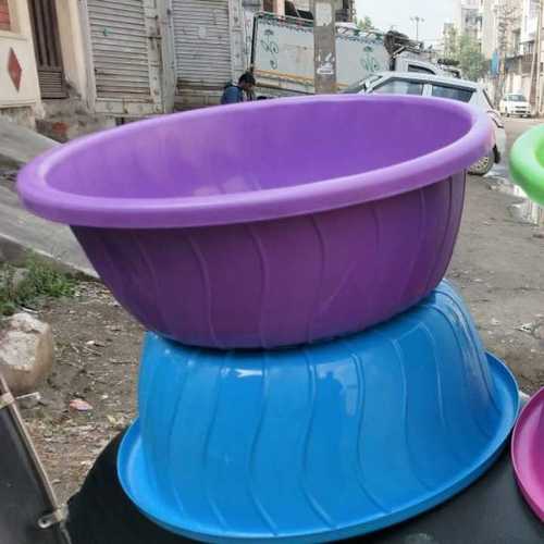 Plastic Tub - 20 Ltr, Rigid PPCP Material, Round Shape, Available in Red, Black, Blue, Green, Pink, Yellow | Ideal for Water Use, 350g Weight