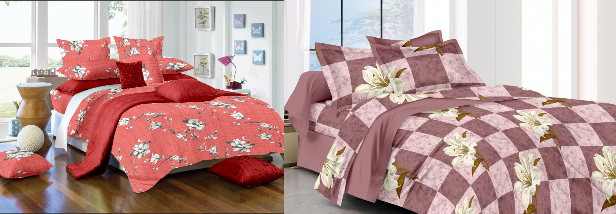 Brown Cotton Bedsheet