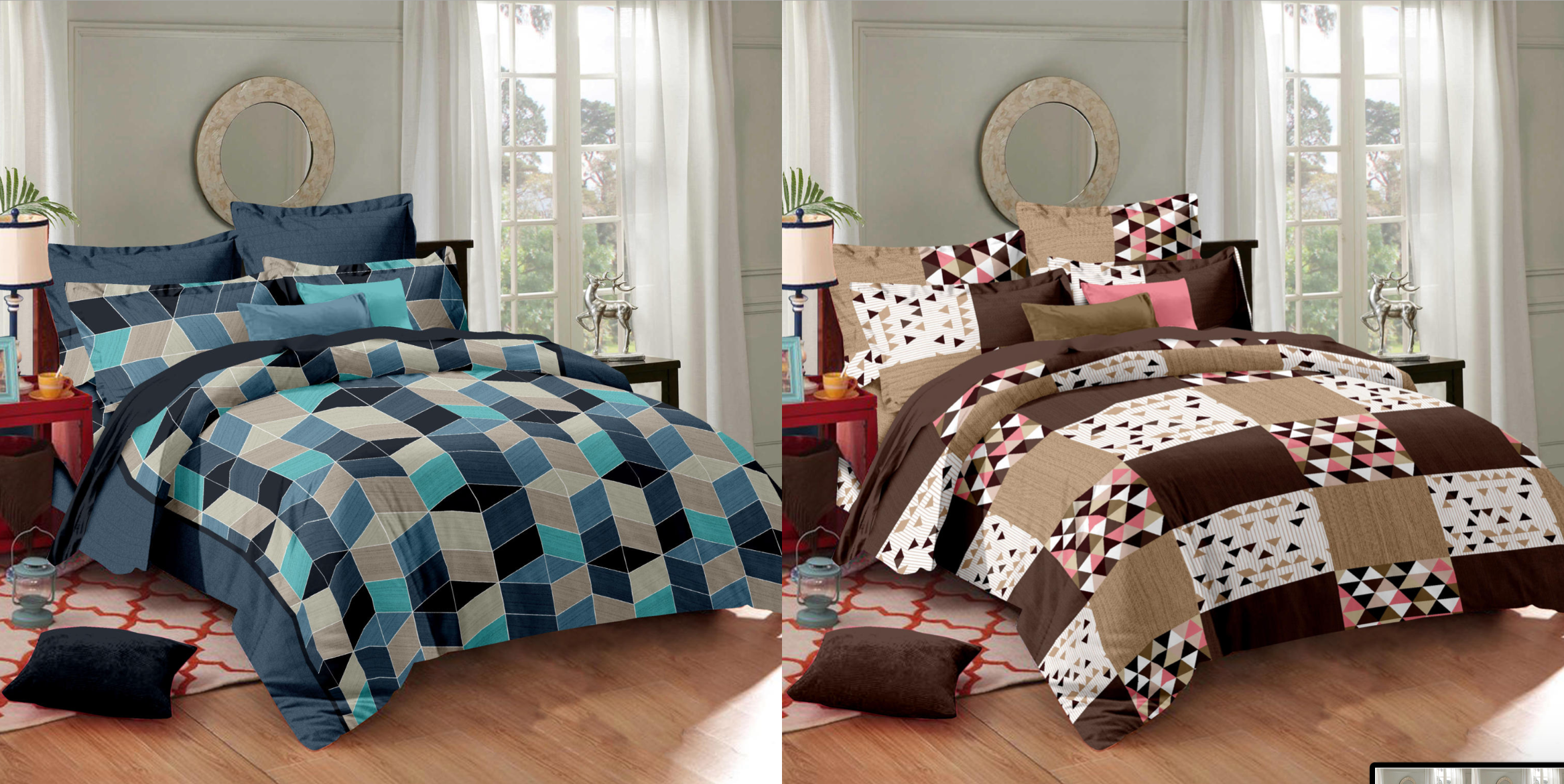 Brown Cotton Bedsheet