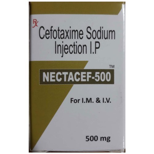 Cefotaxime Sodium Injection - 500 mg Liquid Antibiotic Medicine | Suitable for Adults & Aged Persons, Store in Cool & Dry Place