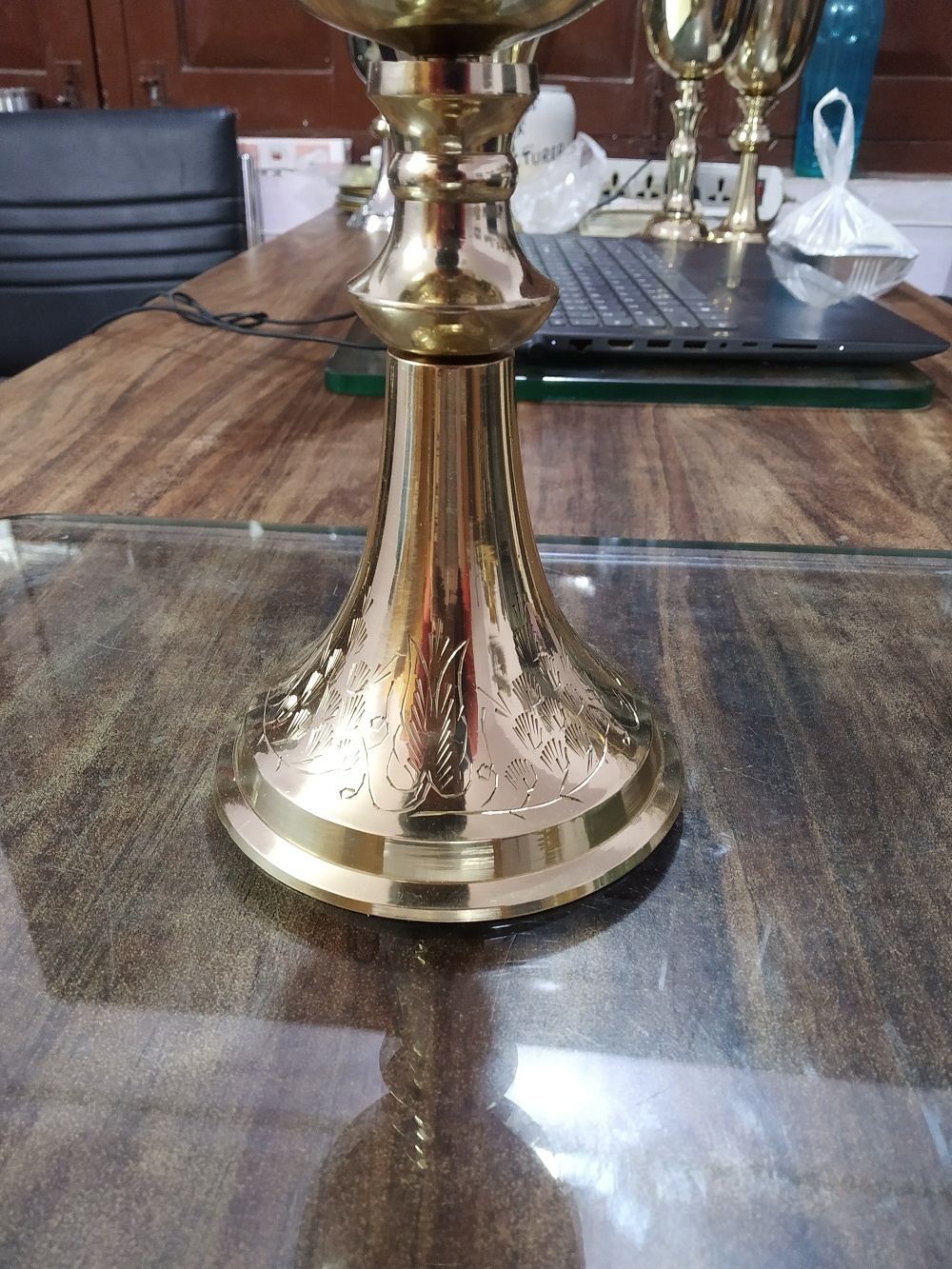 Brass Engraved Silver Chalice By Brassworld India Church Supplies