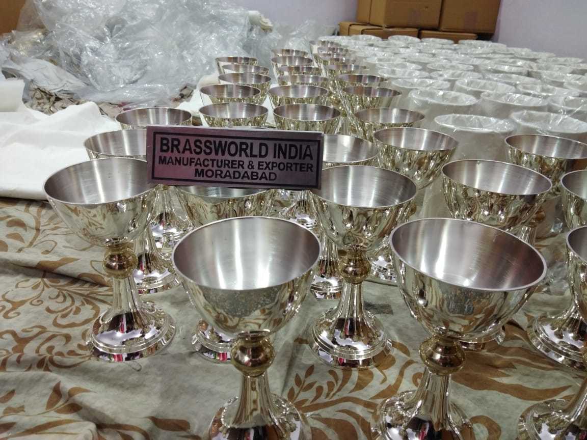 Brass Silver Holy Chalice Made From Brassworld India Church Supplies