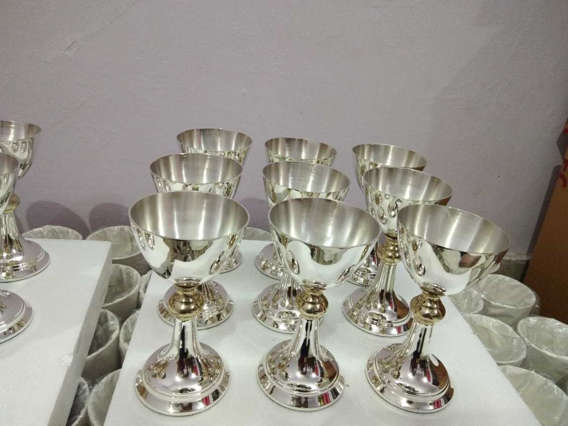 Brass Silver Holy Chalice Made From Brassworld India Church Supplies