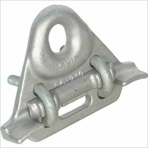 Suspension Clamp - Aluminum Material, Silver Color, Powder Coated Finish | Industrial Usage, Durable and Reliable Design