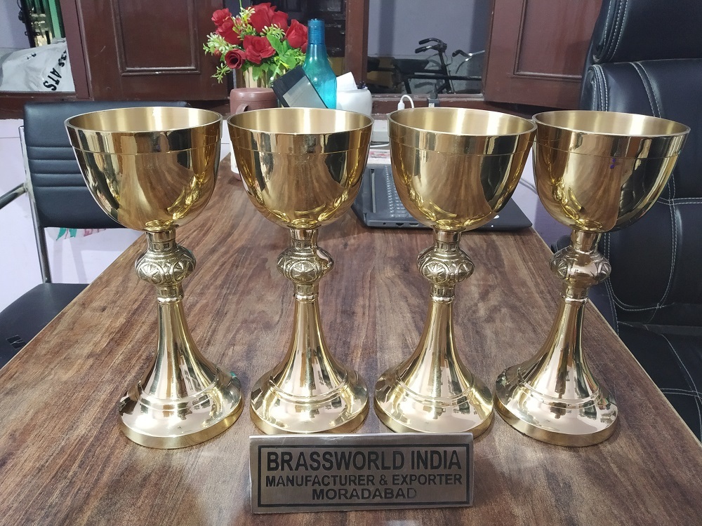 Chalice With Silver Knob Engraved With Paten Church Supplies