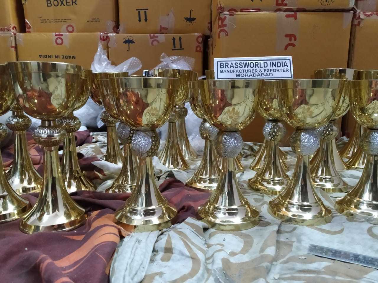 Chalice With Silver Knob Engraved With Paten Church Supplies